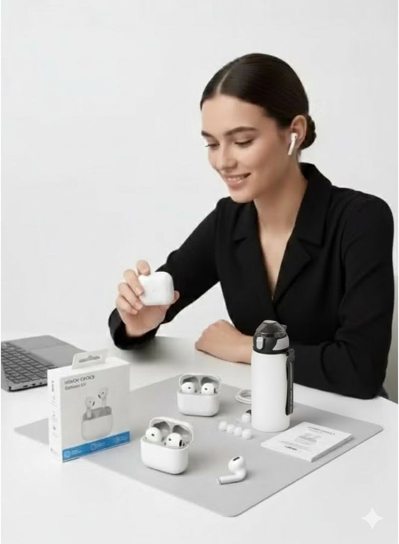 Honor Choice Earbuds E6i 38H Battery, Dual Device Connection and AI Noise Cancellation for Superior Audio Experience With  Free Gift Honor Sports Kattle for Sports and Travel, BPA-Free - Image 5